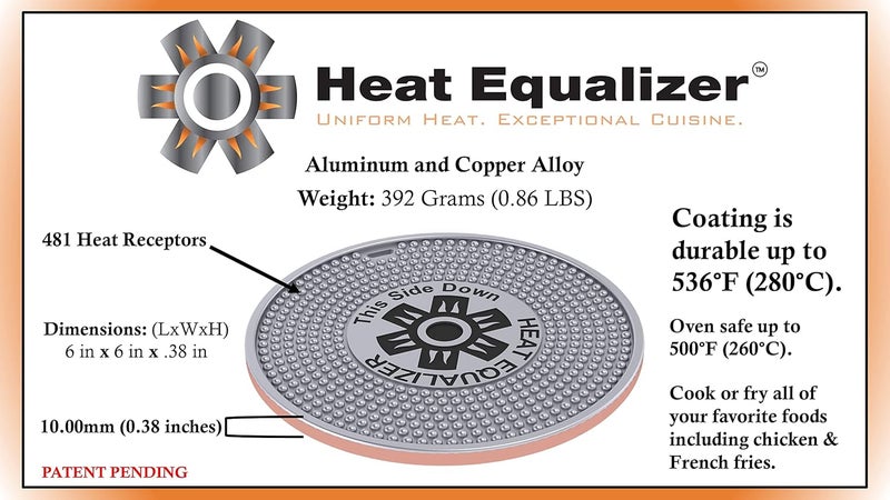 Heat Equalizer -6 inch None Stick Copper finish Heat Diffuser for Gas Stoves – Aluminum & Copper Alloy Hot Plate for Even Cooking-Burner Cover & Simmer Plate - Image 2